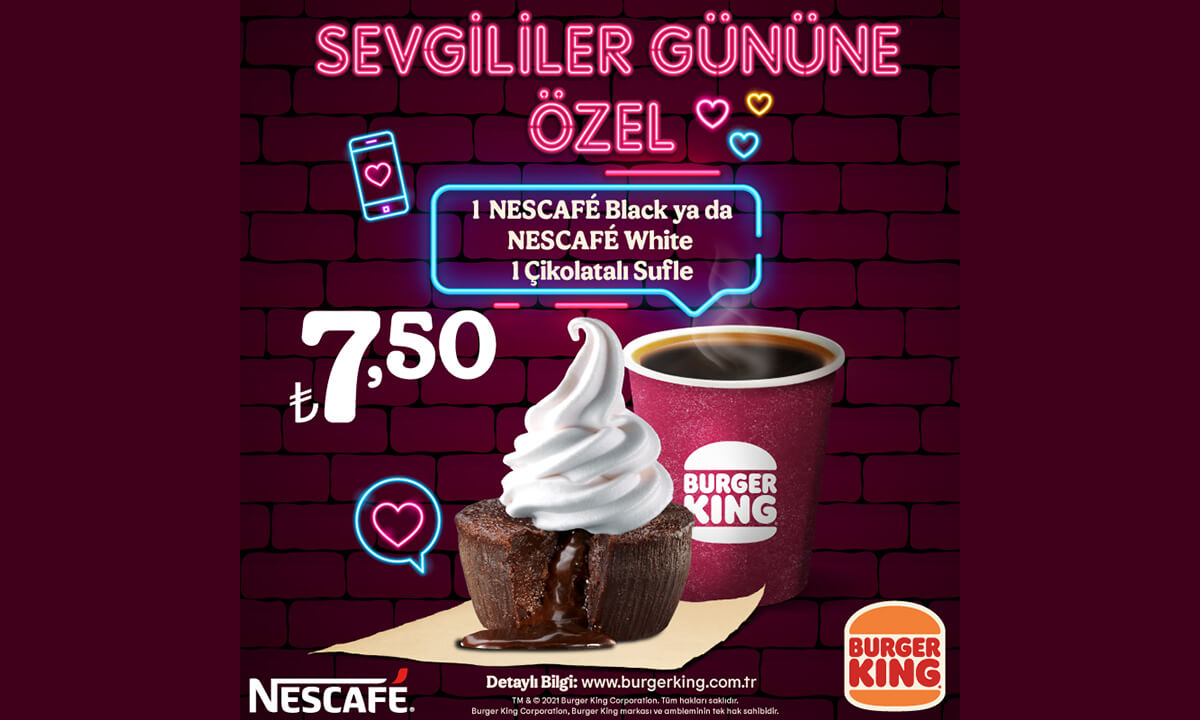 Burger King® ve NESCAFÉ®‘den Sevgililer Günü’nde Aşkı Tattıracak Kampanya