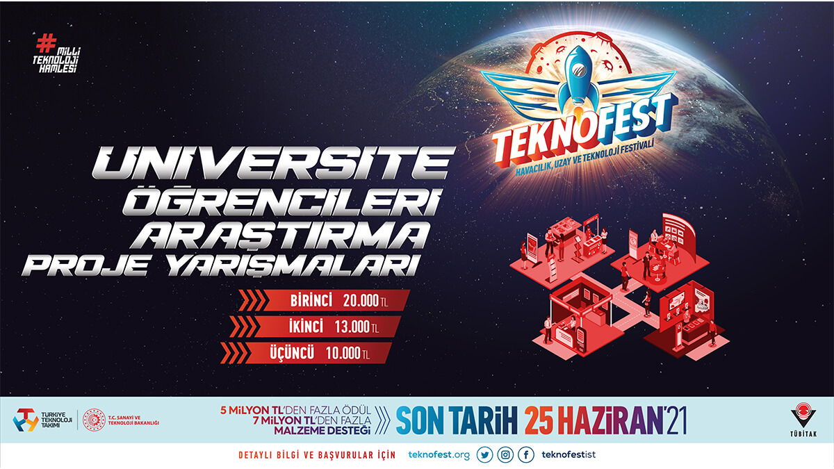 TEKNOFEST Üniversite Öğrencileri Araştırma Proje Yarışmaları Başvuruları Devam Ediyor!