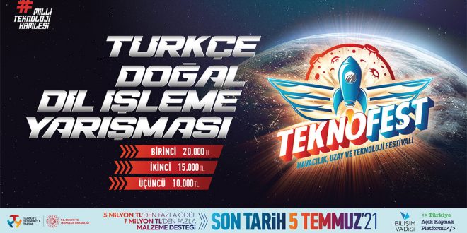 TEKNOFEST Türkçe Doğal Dil İşleme Yarışmasına Başvuruları Kaçırmayın!