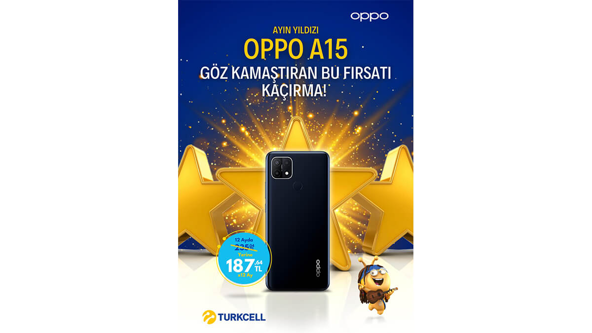 OPPO A15 İndirimli Fiyatıyla Turkcell Mağazalarında