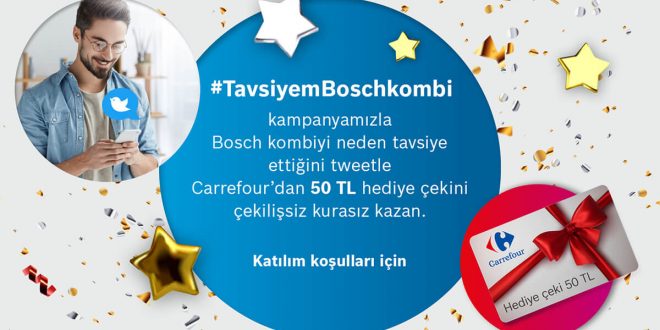 Bosch Termoteknoloji’den Bosch kombi sahiplerine kazandıran kampanya Twitter’da devam ediyor!