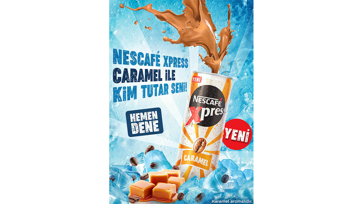 Gerçek bir kahve lezzeti ve nefis karamelli tadıyla yeni NESCAFÉ Xpress Caramel raflarda yerini aldı