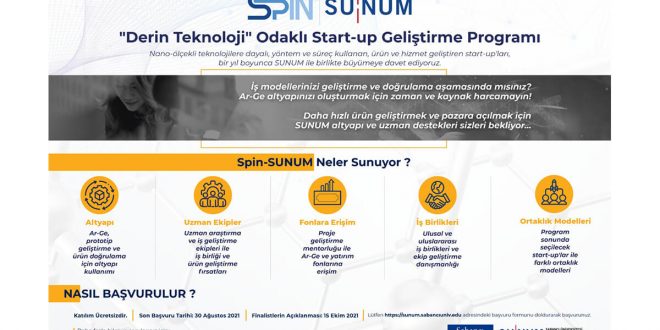 Sabancı Üniversitesinden Start-up Desteği