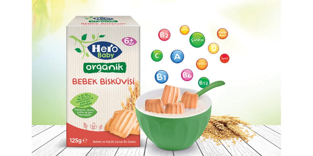 Vitamin ve Mineral Kaynağı Hero Baby Organik Bebek Bisküvisi! Şirket