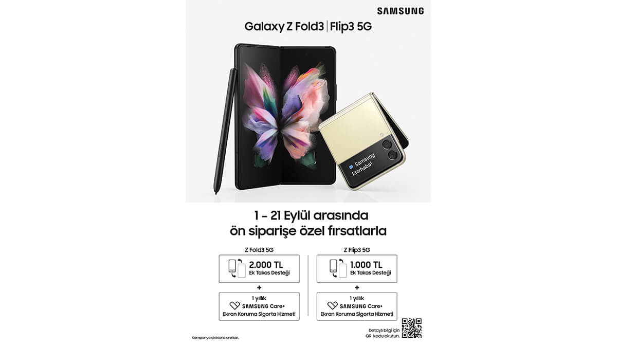 Merakla beklenen yeni katlanabilir Galaxy Z Fold3 ve Z Flip3 için ön satışlar başladı!