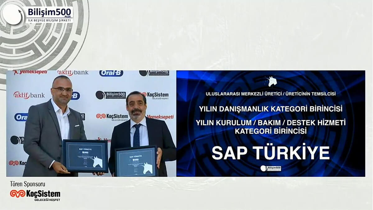 SAP Türkiye’ye Bilişim 500’den 5 ödül