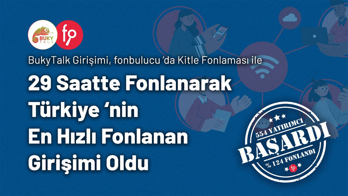 Bukytalk Türkiye’nin en hızlı fonlanan girişimi olarak rekor kırdı!